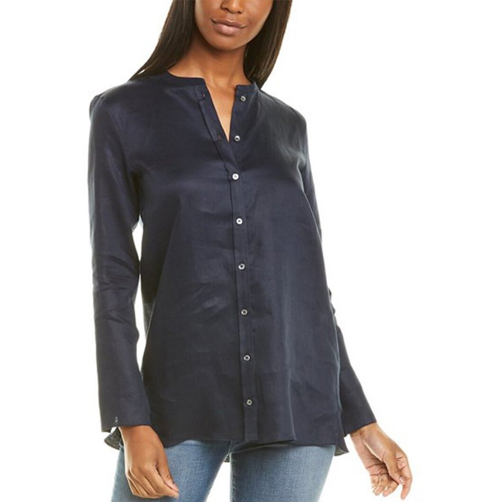 NWT Max Mara Bird Linen, Long Sleeves Shirt Size 4